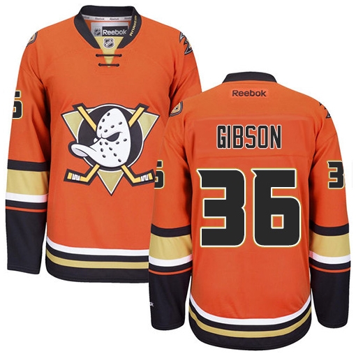 Men's Adidas John Gibson White Anaheim Ducks Reverse Retro 2.0 Name & Number T-Shirt Size: Small